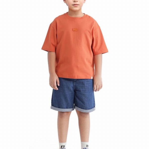 RARE ONES Boys Printed Raw Edge Boxy T-shirt