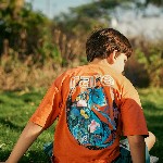 RARE ONES Boys Printed Raw Edge Boxy T-shirt