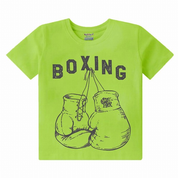 Kiddeo Boys Pack Of 5 Typography Printed Round Neck Cotton T-shirts