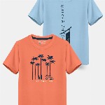 HELLCAT Boys Pack of 2 Printed Cotton T-shirt