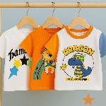 Googo Gaaga Kids Pack Of 3 Graphic Printed Round Neck Cotton T-Shirt