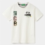 United Colors of Benetton Boys Printed Pure Cotton Applique T-shirt