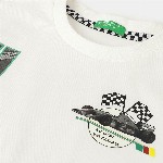 United Colors of Benetton Boys Printed Pure Cotton Applique T-shirt