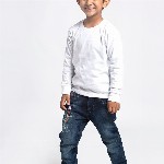 Friskers Boys White Solid T-shirt