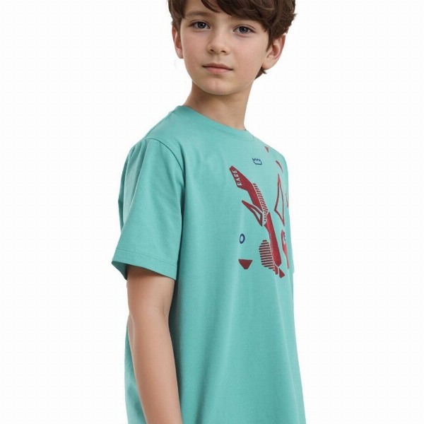 Rare Ones Boys Flock Print Logo T-Shirt
