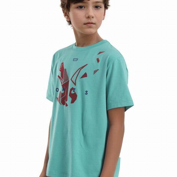 Rare Ones Boys Flock Print Logo T-Shirt
