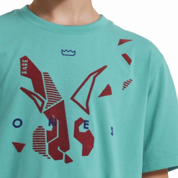 Rare Ones Boys Flock Print Logo T-Shirt