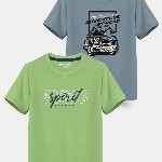 HELLCAT Boys Pack Of 2 Typography Printed Cotton T-shirt