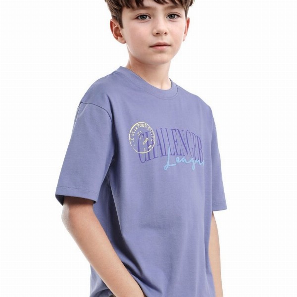 RARE ONES Boys Typography Printed Round Neck Cotton Relaxed Fit T-shirt