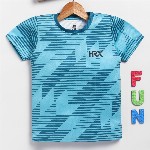 HRX by Hrithik Roshan Boys Rapid Dry Geometric Printed T-Shirt