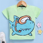 Toonyport Boys Animal Graphic Printed Round Neck Cotton T-shirt