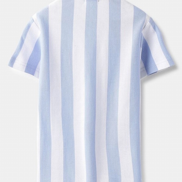 United Colors of Benetton Boys Striped Polo Collar Pure Cotton T-shirt
