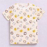 LITTLE NINJA Boys Pack of 3 Graphic Printed Round Neck Cotton T-shirts