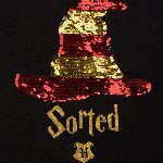 Nap Chief Kids Reversible Black Harry Potter Sequinned Round Neck T-shirt