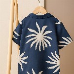Googo Gaaga Boys Floral Printed Spread Collar Casual Shirt