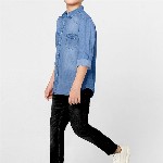 FABFARM Boys Standard Solid Spread Collar Casual Shirt