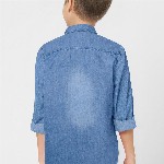 FABFARM Boys Standard Solid Spread Collar Casual Shirt