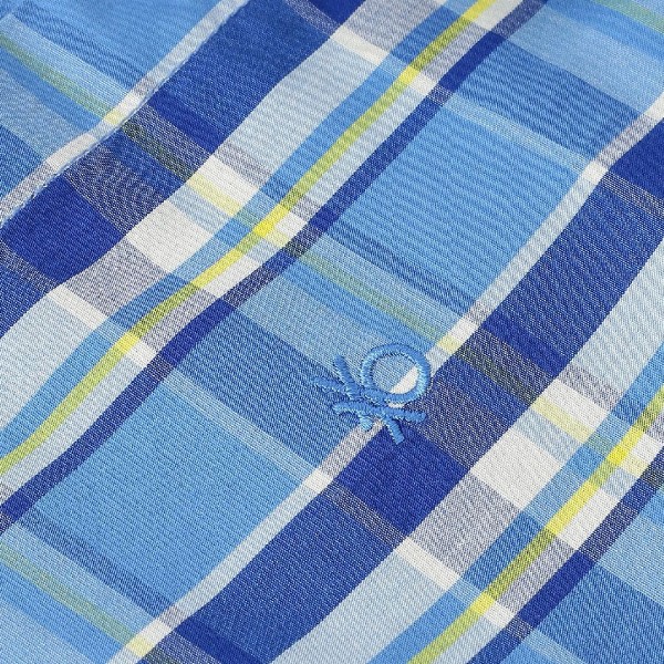 United Colors of Benetton Boys Spread Collar Tartan Checked Cotton Casual Shirt