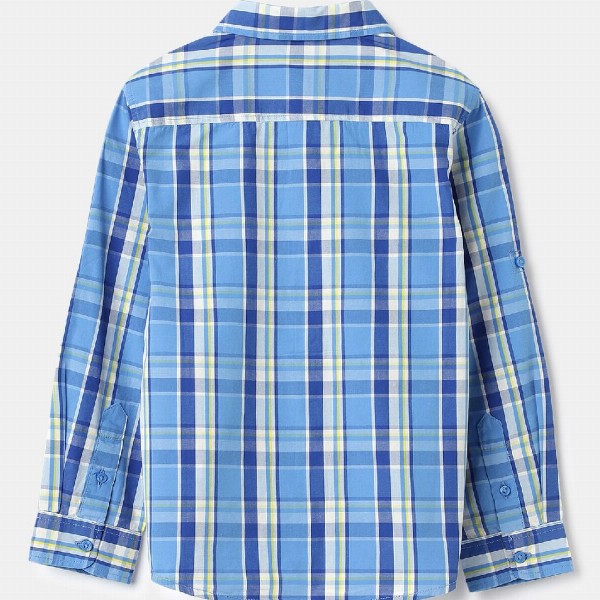 United Colors of Benetton Boys Spread Collar Tartan Checked Cotton Casual Shirt