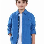 RARE ONES Boys Solid Button-Down Collar Cotton Casual Shirt