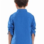 RARE ONES Boys Solid Button-Down Collar Cotton Casual Shirt