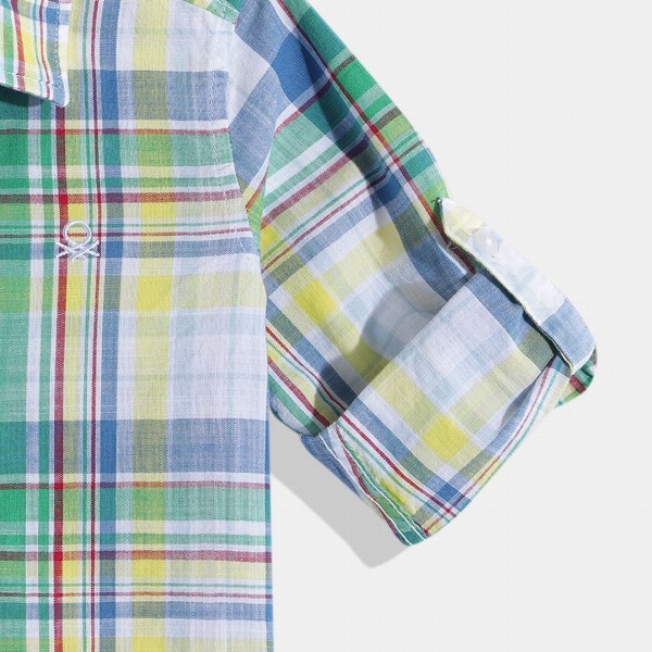 United Colors of Benetton Boys Pure Cotton Checked Casual Shirt