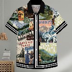 HELLCAT Boys Spread Collar Graphic Printed Cotton Casual Shirt