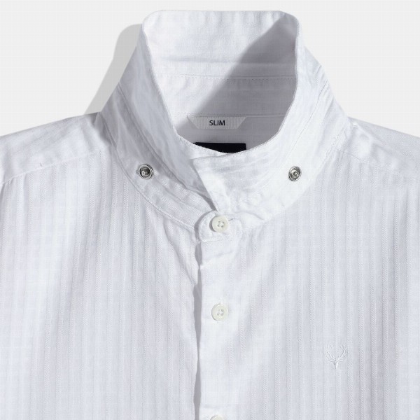 Allen Solly Junior Boys Slim Fit Self Design Pure Cotton Casual Shirt With Bow Tie