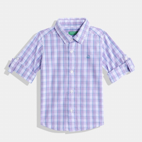 United Colors of Benetton Boys Cotton Checked Casual Shirt