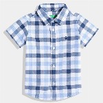 United Colors of Benetton Boys Checked Pure Cotton Shirt