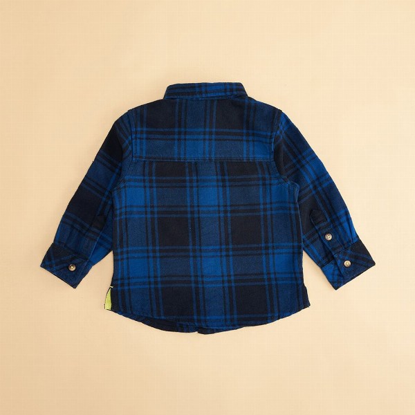 Pantaloons Baby Boys Checked Spread Collar Roll-Up Sleeves Cotton Casual Shirt