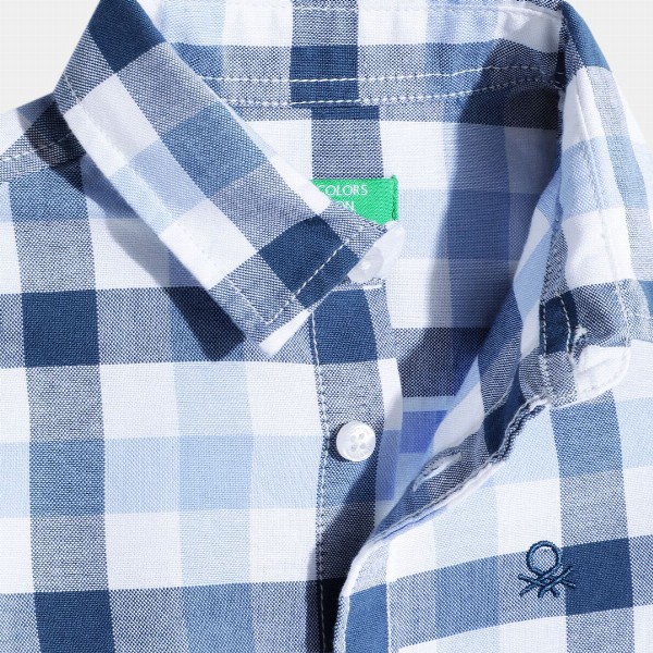 United Colors of Benetton Boys Checked Pure Cotton Shirt