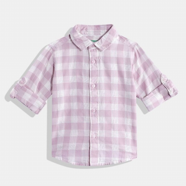 United Colors of Benetton Boys Cotton Checked Casual Shirt