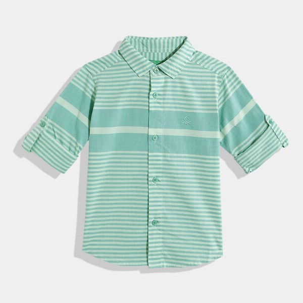 United Colors of Benetton Kids Boys Striped Pure Cotton Shirt