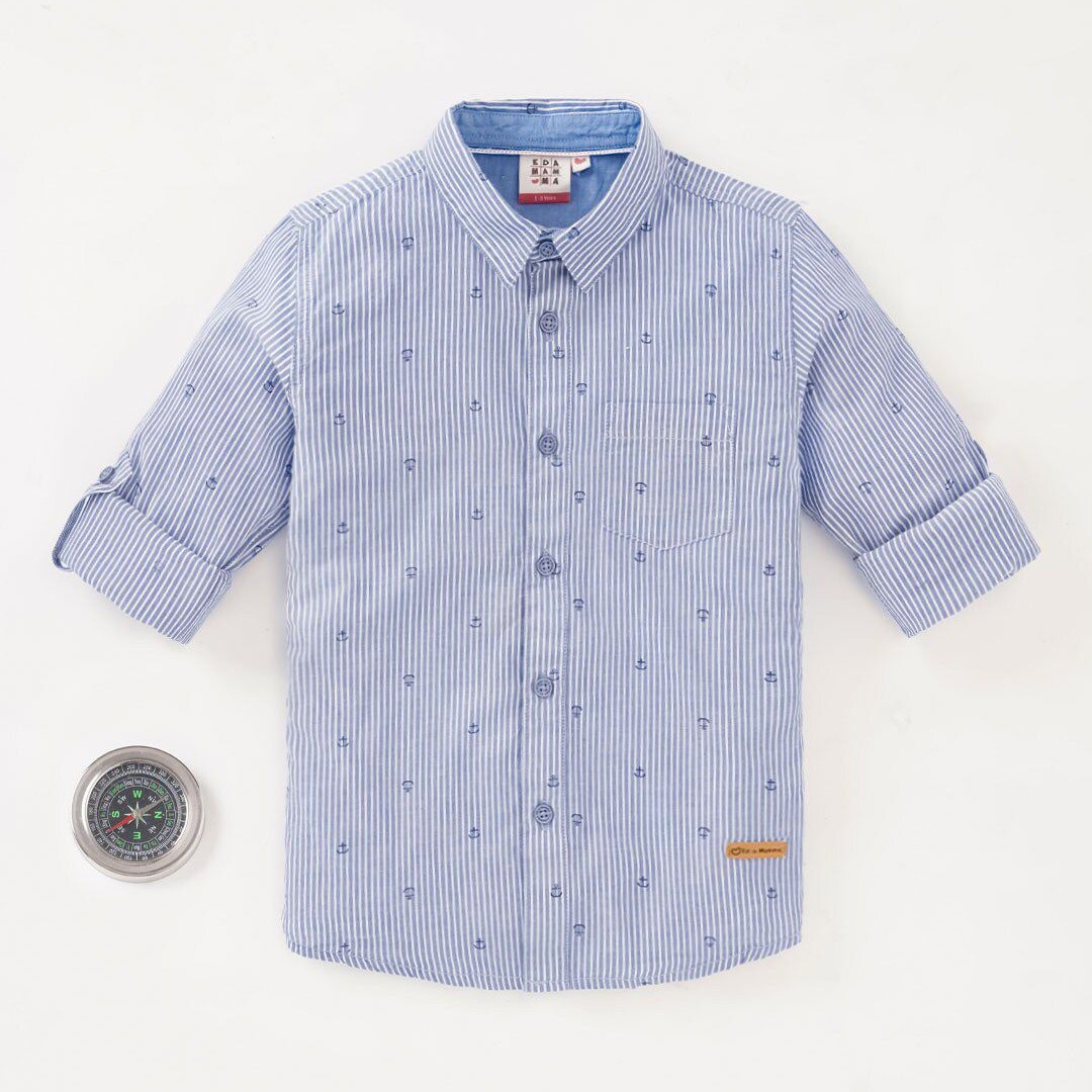 Ed-a-Mamma Boys Conversational Printed Cotton Casual Shirt