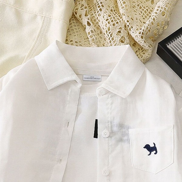 FOREVER FRIDAY Boys Spread Collar Comfort Cotton Casual Shirt