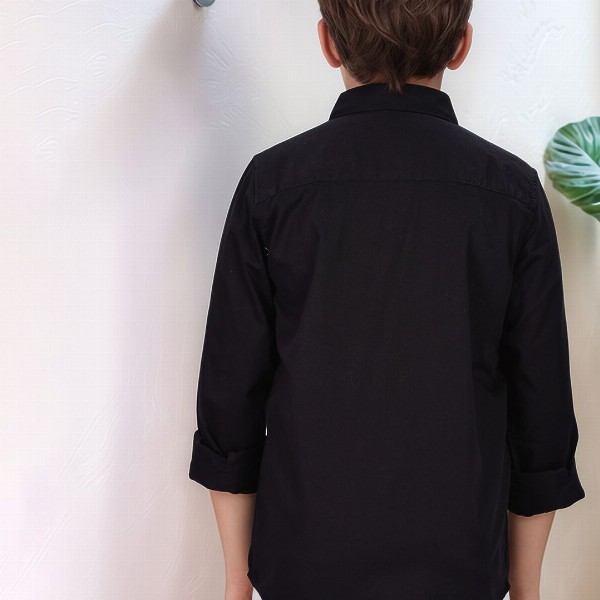 French Connection Boys Premium Spread Collar Solid Cotton Casual Shirt
