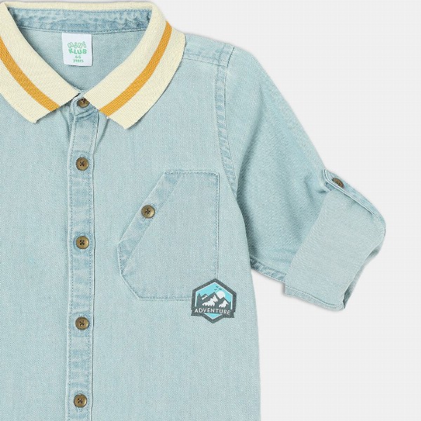 MINI KLUB Boys Contrast Collar Casual Shirt
