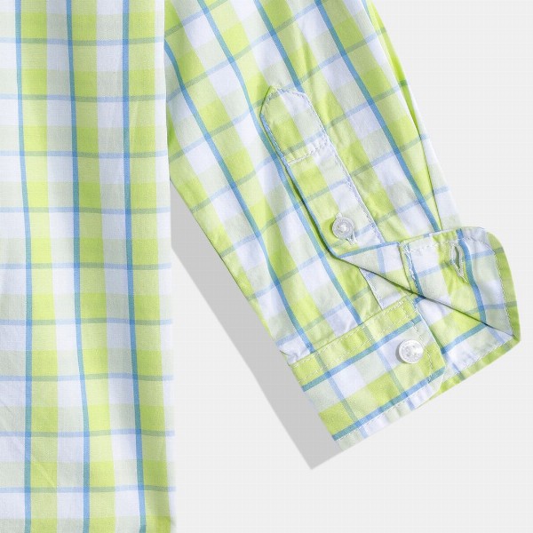 United Colors of Benetton Boys Cotton Windowpane Checked Casual Shirt