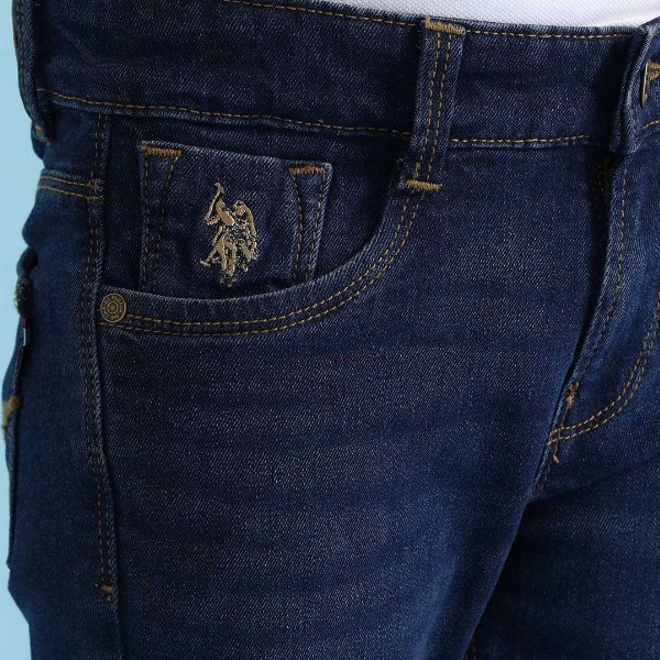 U.S. Polo Assn. Kids Boy Mid-Rise Slim Fit Clean Look Jeans