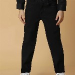 TALES & STORIES Boys Black Slim Fit Mid-Rise Clean Look Denim Jeans