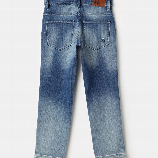 United Colors of Benetton Boys Straight Fit Mid-Rise Heavy Fade Jeans