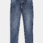 HERE&NOW Boys Blue Slim Fit Heavy Fade Stretchable Jeans