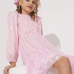 Vero Moda Girls Puff Sleeve Fit & Flare Dress