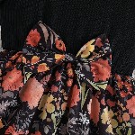 Miss & Chief Girl Floral Print Round Neck Flutter Sleeves Fit & Flare Dress