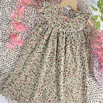 YK Girls Floral Printed A-Line Mini Dress