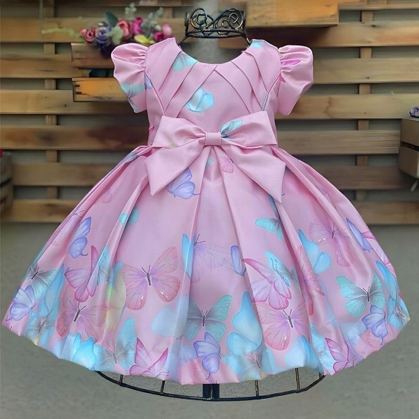 Miss & Chief Animal Print Satin A-Line Dress