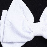 YK Girls Front Bow Styles Round Neck Solid Printed A-Line Dress