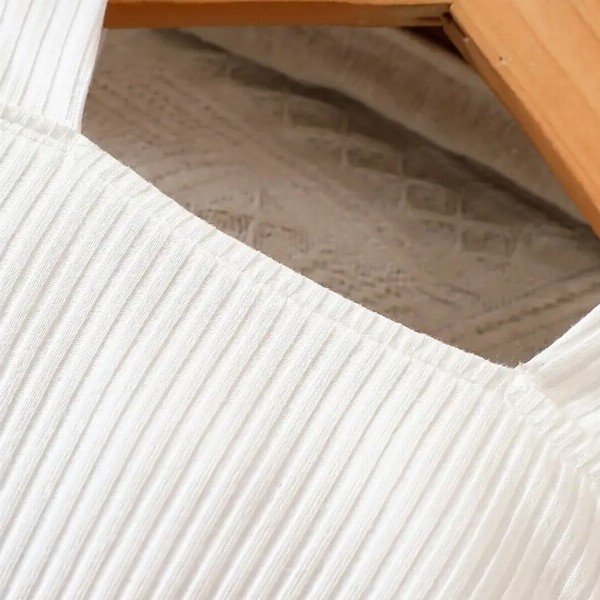 BAESD Girls Embellished Square Neck Short Puff Sleeve Net Fit & Flare Dress