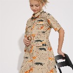 Vero Moda Girls Printed Shirt Mini Dress